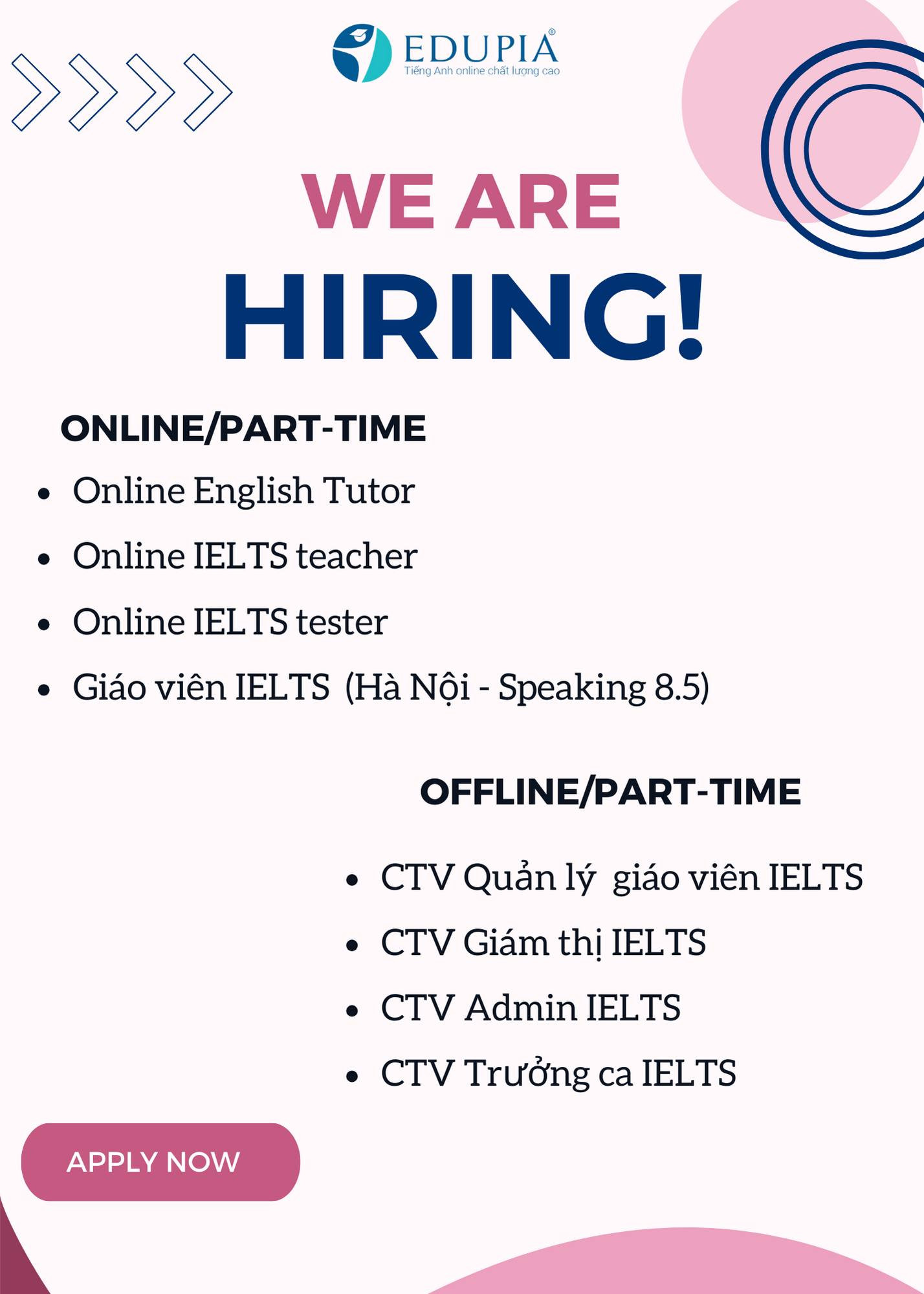 Tuyển dụng gia sư Edupia Tutor