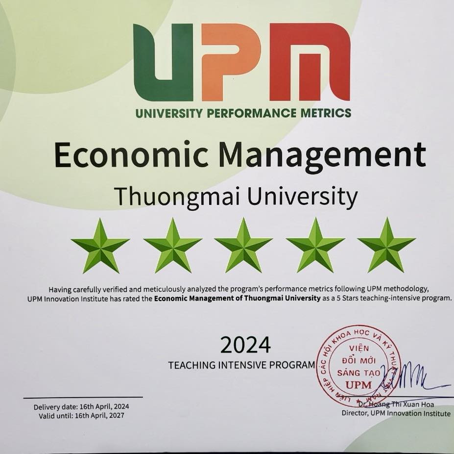 GIỚI THIỆU CƠ HỘI VIỆC LÀM CỦA CHUYÊN NGÀNH QUẢN LÝ KINH TẾ - TRƯỜNG ĐẠI HỌC THƯƠNG MẠI