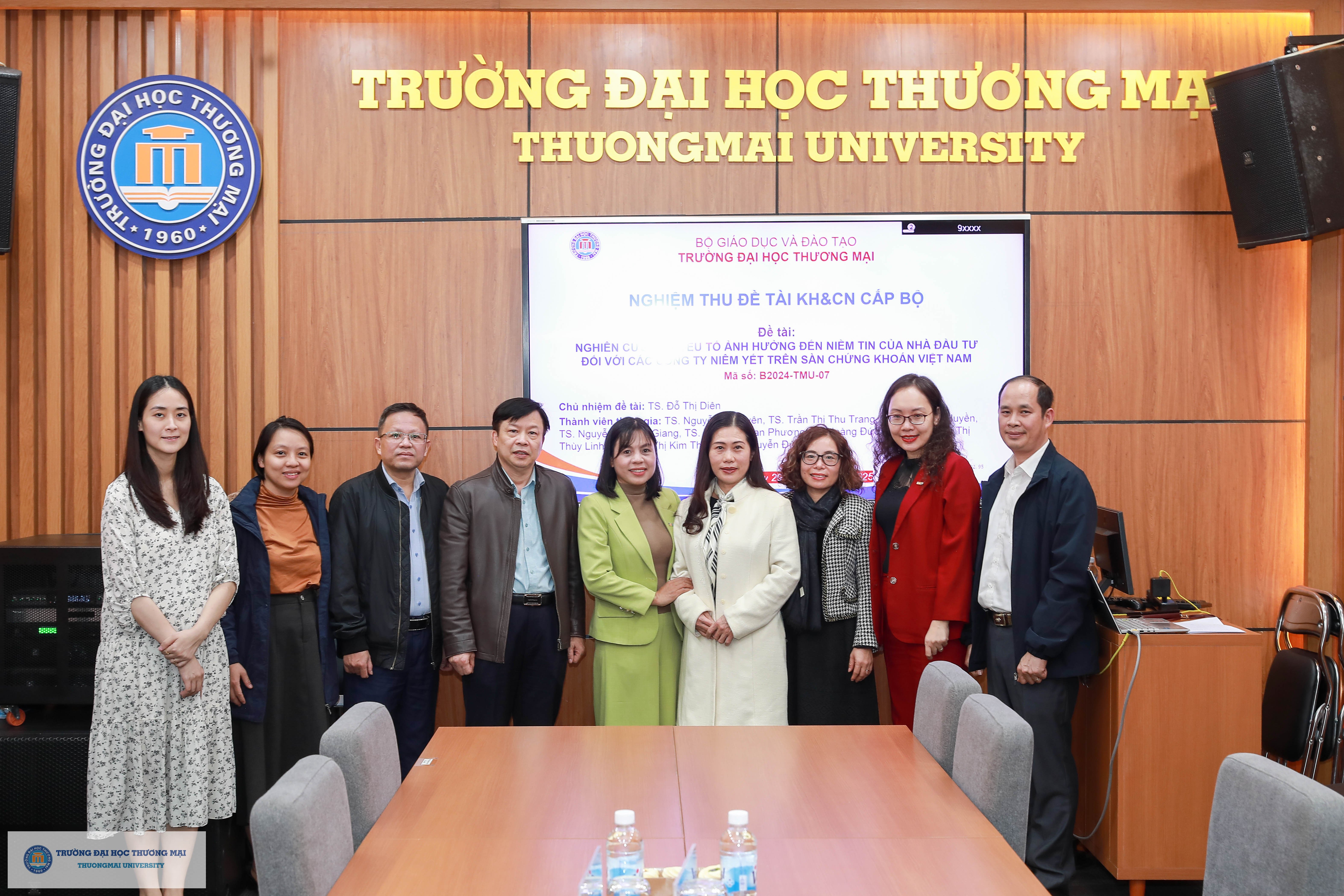 Đánh giá, nghiệm thu cấp Bộ đề tài khoa học và công nghệ cấp Bộ của Bộ Giáo dục và Đào tạo: “Nghiên cứu các yếu tố ảnh hưởng đến niềm tin của nhà đầu tư đối với các công ty niêm yết trên sàn chứng khoán Việt Nam” - TS. Đỗ Thị Diên