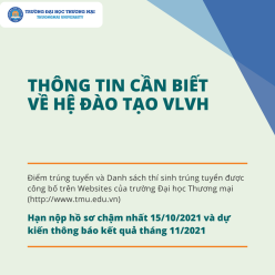 Những điều cần biết về hệ vừa làm vừa học Trường Đại học Thương mại