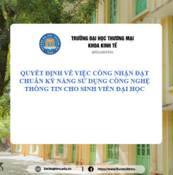 QUYẾT ĐỊNH VỀ VIỆC CÔNG NHẬN ĐẠT CHUẨN KỸ NĂNG SỬ DỤNG CÔNG NGHỆ THÔNG TIN CHO SINH VIÊN ĐẠI HỌC