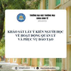 Khảo sát lấy ý kiến người học về hoạt động quản lý và phục vụ đào tạo