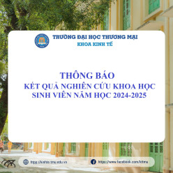 THÔNG BÁO KẾT QUẢ NCKH SINH VIÊN NĂM HỌC 2024 - 2025