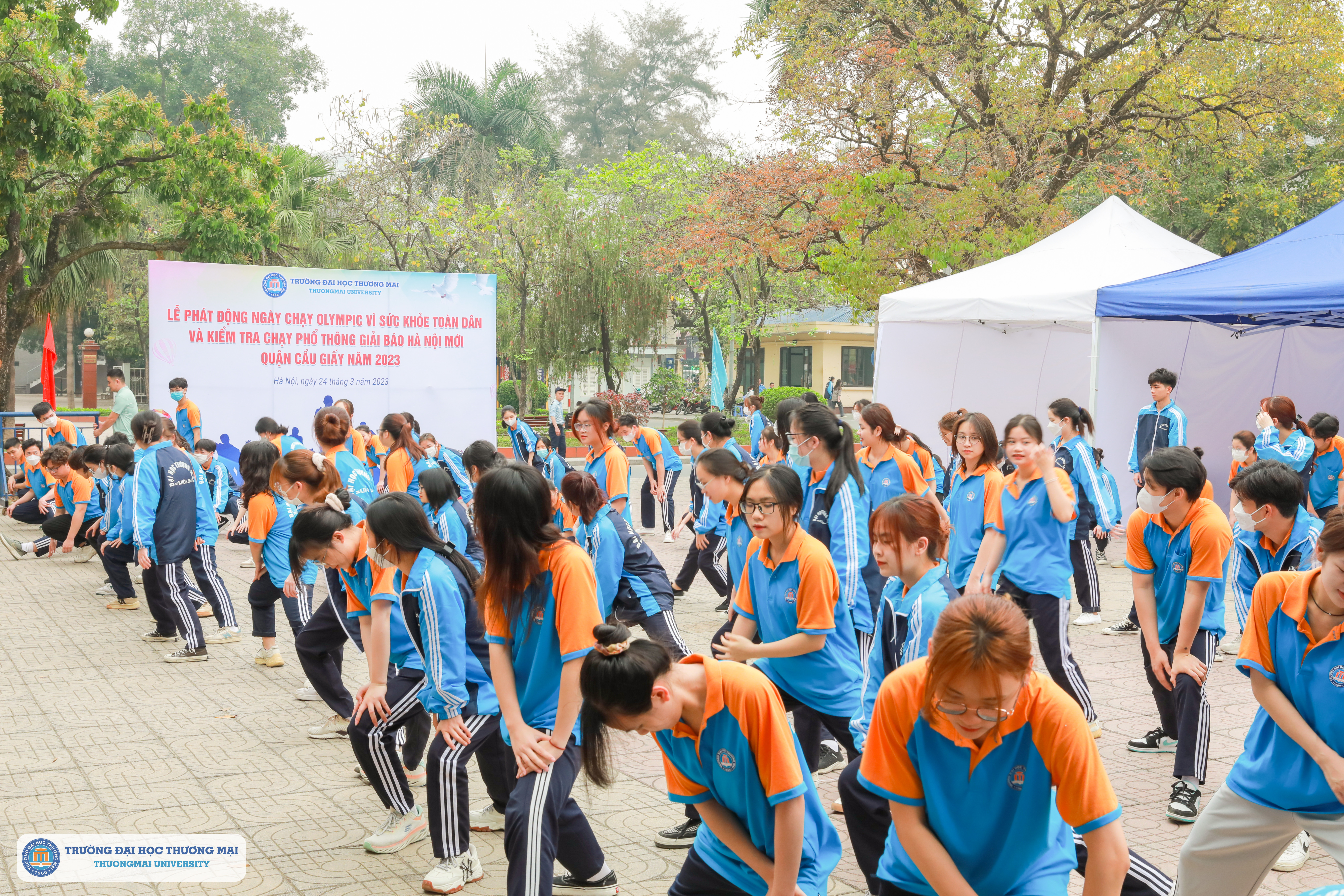 Lễ phát động ngày chạy Olympic vì sức khỏe toàn dân và kiểm tra chạy phổ thông giải báo Hà Nội mới quận Cầu Giấy năm 2023