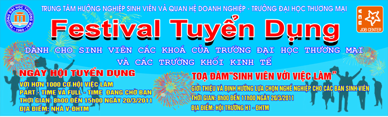 Trung tâm Hướng nghiệp sinh viên và Quan hệ doanh nghiệp tổ chức Festival tuyển dụng 