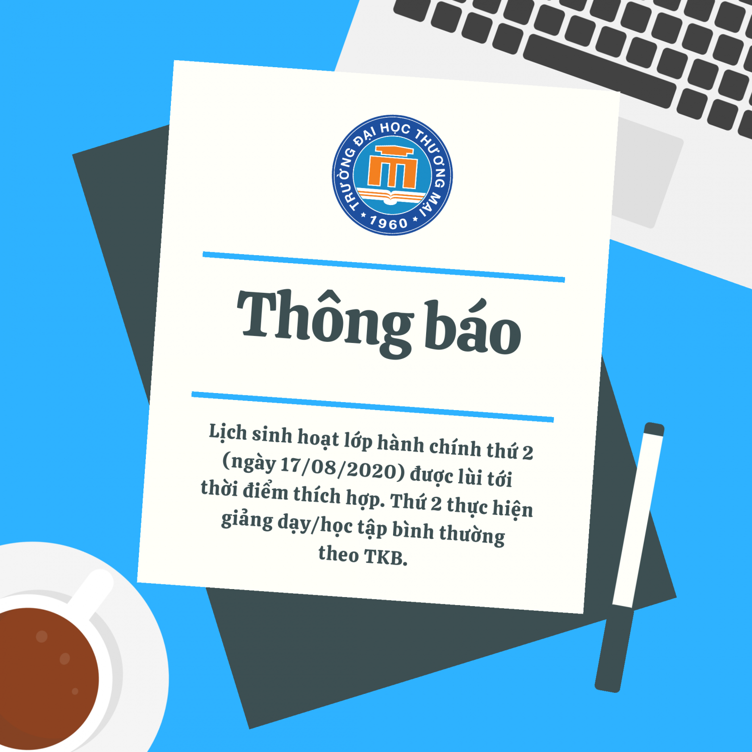 Thông báo lịch sinh hoạt lớp hành chính