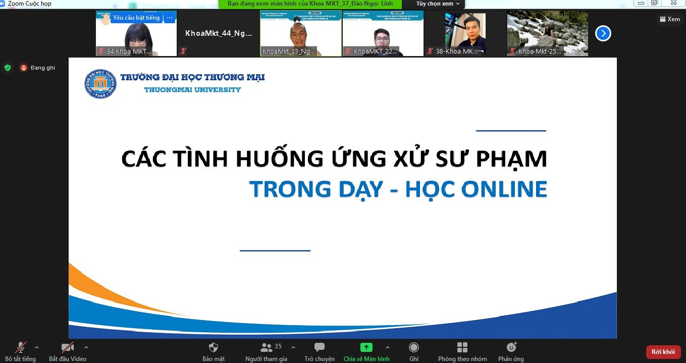 Tọa đàm “Nâng cao năng lực ứng xử sư phạm, đạo đức nhà giáo trong Trường Đại học Thương mại” của Khoa Marketing