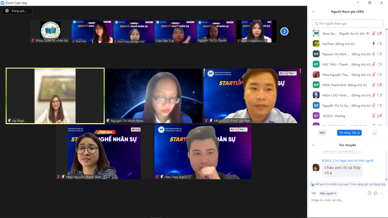 Toạ đàm hướng nghiệp online “STARTUP NGHỀ NHÂN SỰ”
