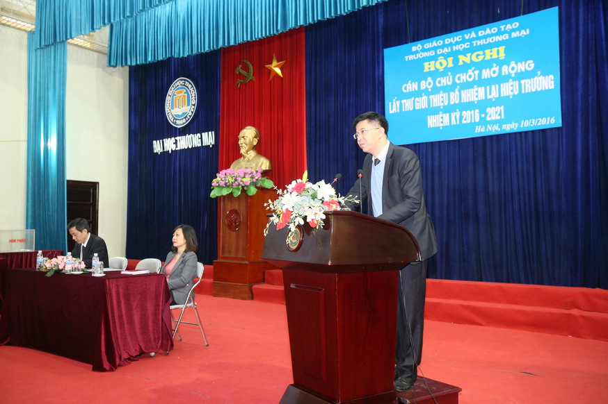 Trường Đại học Thương mại thực hiện quy trình xem xét, đề nghị bổ nhiệm lại Hiệu trưởng nhiệm kỳ 2016 - 2021