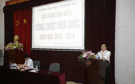 Hội nghị đại biểu công chức, viên chức trường Đại học Thương mại  năm học 2015-2016